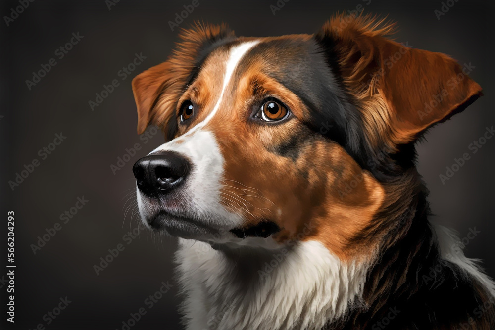 close up of a dog isolated generative ai illustration close up of a dog isolated generative ai illustration
