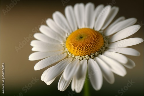 Nature s Beauty Captured  A Closeup of a White Chamomile Flower