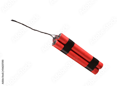Dynamite stick isolated on layered png format background.