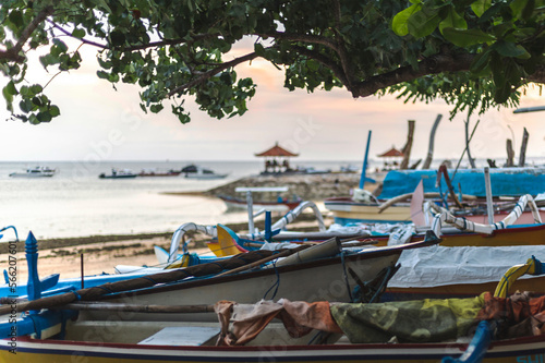 Wallpaper Mural Small Traditional Indonesian Boats (Jukung) on a Beach in Bali Torontodigital.ca