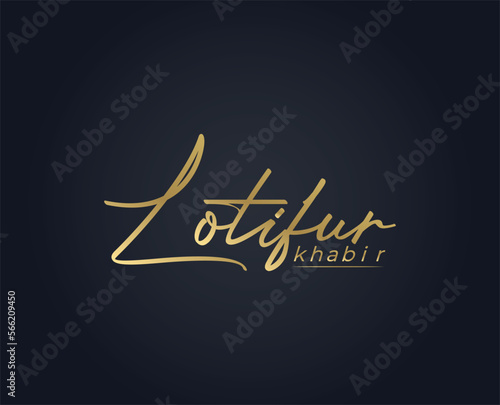 Signatures by Lotifur khabir logo design vector templates.