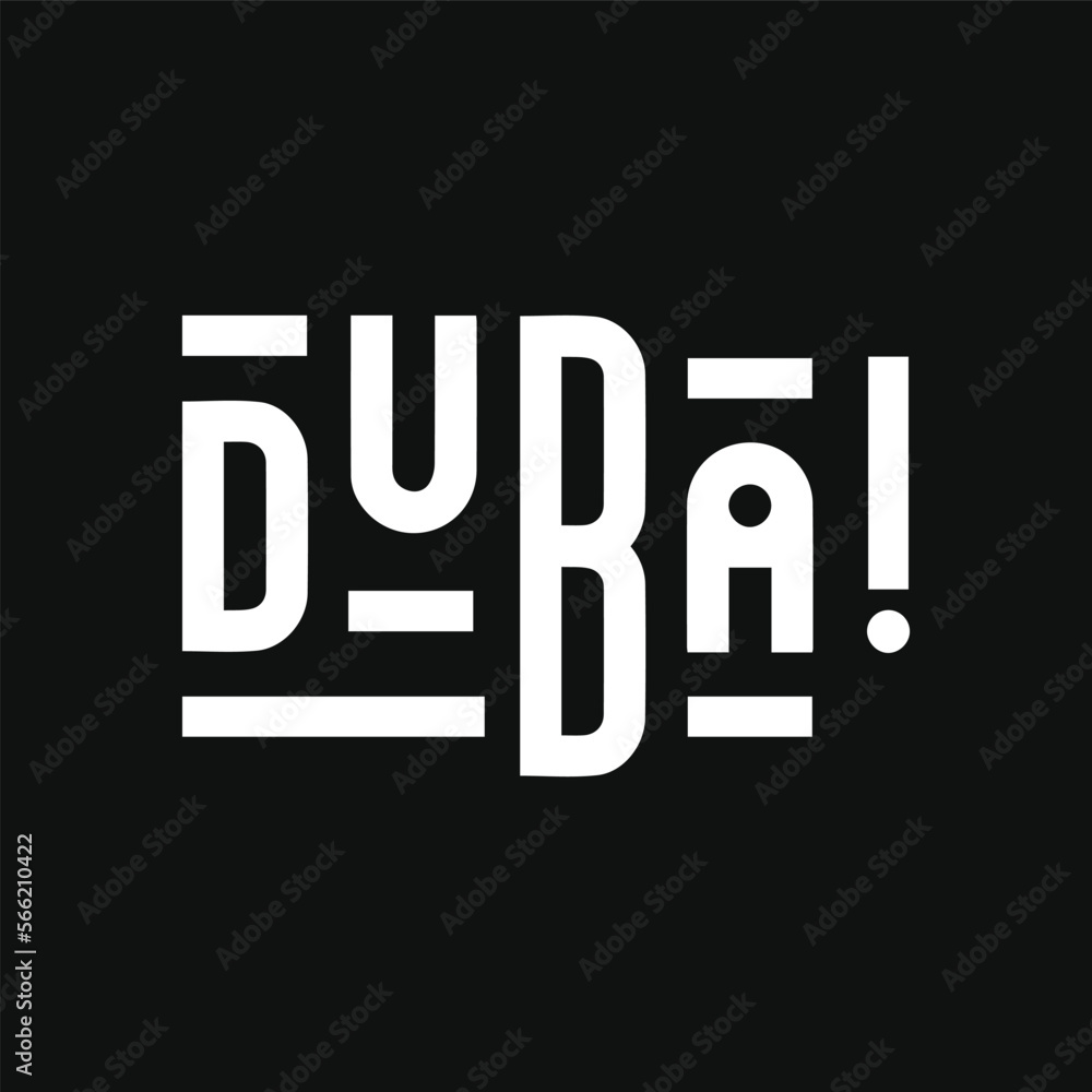 Luxury Dubai city lettering design vector Luxury Dubai city lettering design vector