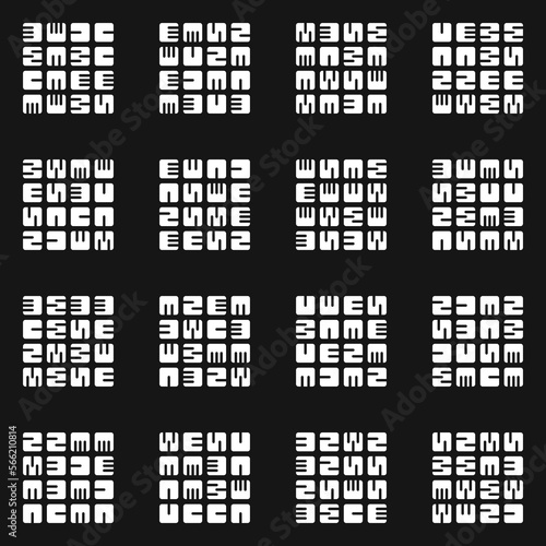 Asemic Glyph writing hieroglyph imitation abstract illustration