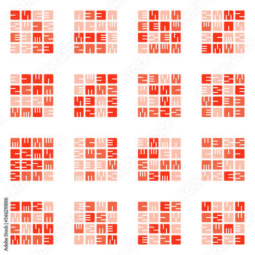 Asemic Glyph writing hieroglyph imitation abstract illustration