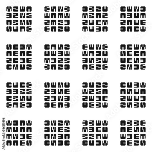 Asemic Glyph writing hieroglyph imitation abstract illustration