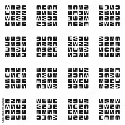 Asemic Glyph writing hieroglyph imitation abstract illustration