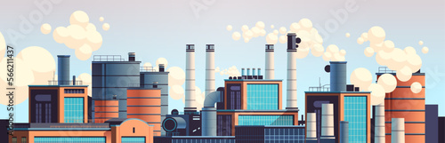 energy generation plant with chimneys electricity production industrial manufacturing building heavy industry factory