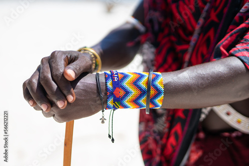 Travelling Kenya, Masai clothing and accessories details from Diani Beach Kendwa, Zanzibar Tanzania photo