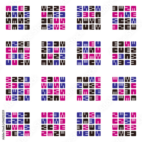 Asemic Glyph writing hieroglyph imitation abstract illustration
