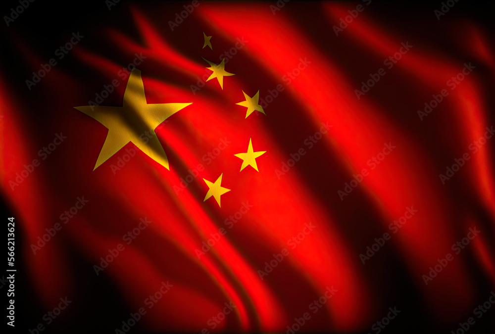 Flag of China. Generative AI Flag of China. Generative AI