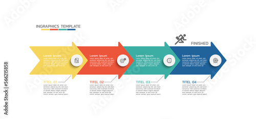 Timeline steps infographics business template for background