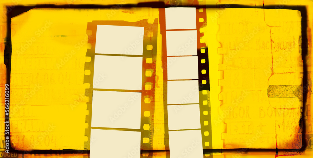 Obraz premium Template, border, of grunge filmstrip background for booklet, album, banner