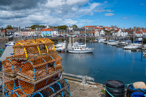 Anstruther, East Neuk of Fife, Scotland. best fish and chips, fishing, boats, fishing boats, Bonny Scotland , blue sky, harbour, scenic, sea, sky, beach, water, view, panorama, travel, fishing village photo