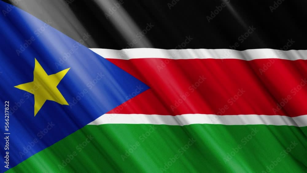 official waving flag of south sudan, independence day concept, 4K official waving flag of south sudan, independence day concept, 4K