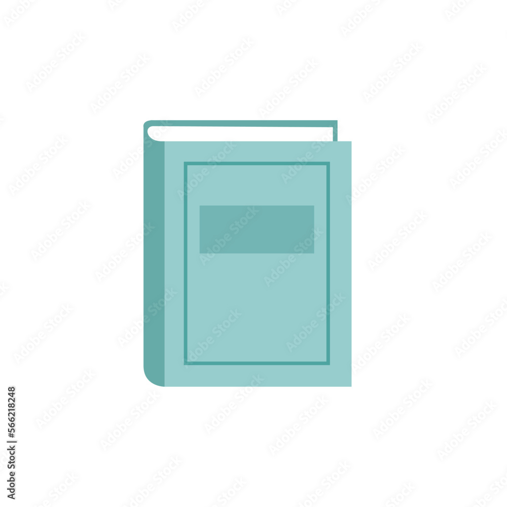Book icon, a blue color book on white background. Book icon, a blue color book on white background.