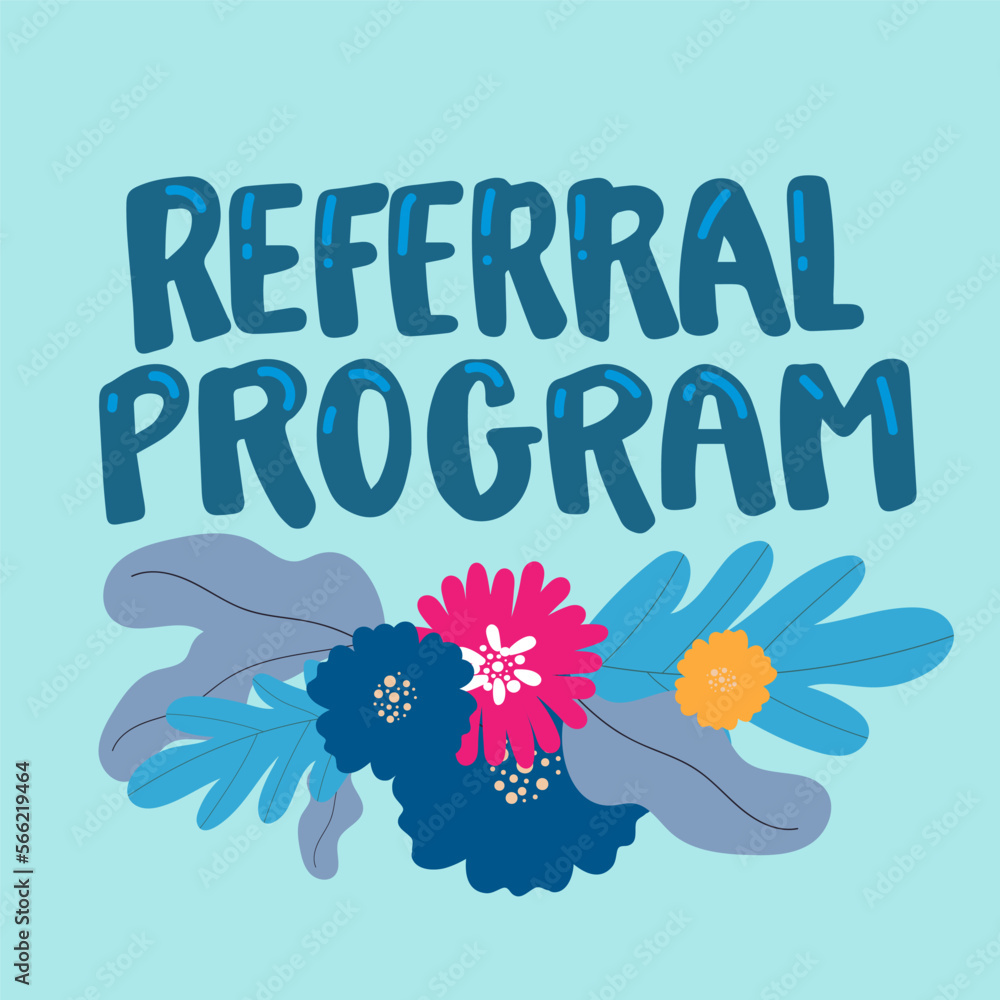 People making money from referral. Refer a friend or Referral marketing concept. Social media marketing for friends. Vector illustration People making money from referral. Refer a friend or Referral marketing concept. Social media marketing for friends. Vector illustration