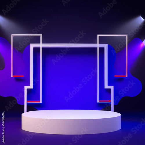 Futuristic product diplay stage
