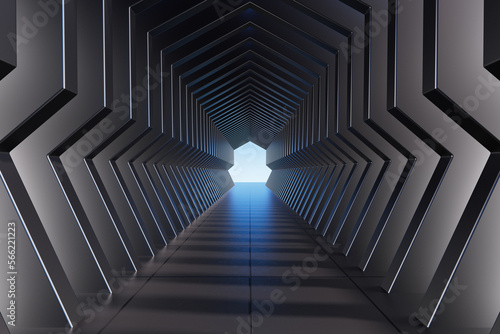 Fototapeta Naklejka Na Ścianę i Meble -  3d rendering tunnel space picture