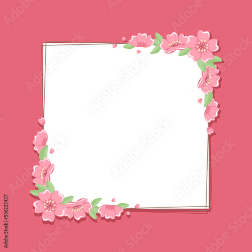 Square Cherry Blossom Frame