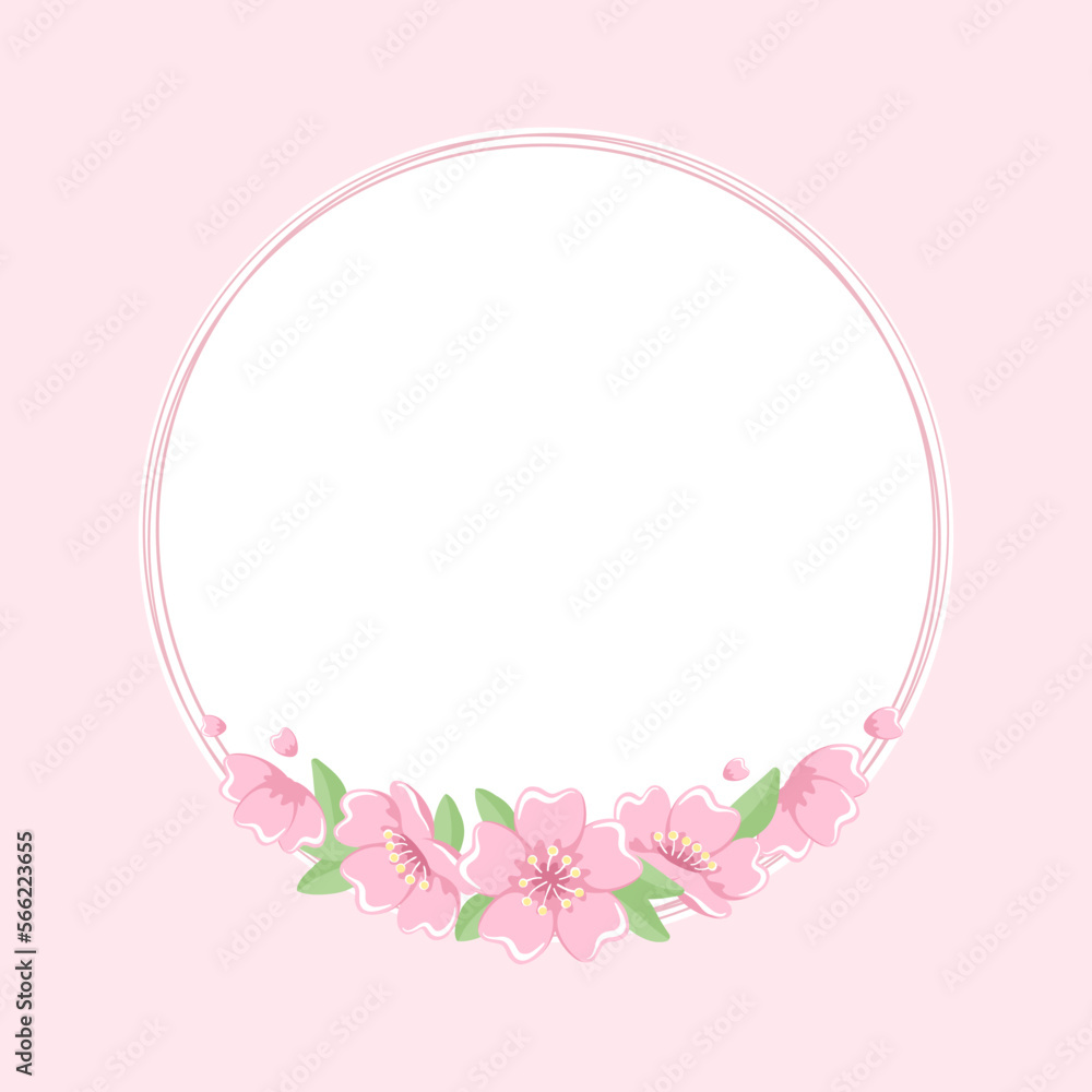 Round Cherry Blossom Frame Round Cherry Blossom Frame