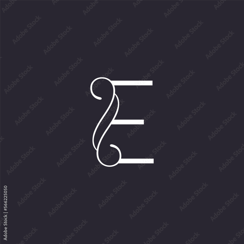 Obraz premium BEAUTY LOGO ART LUXURY HIGH QUALITY LETTER E