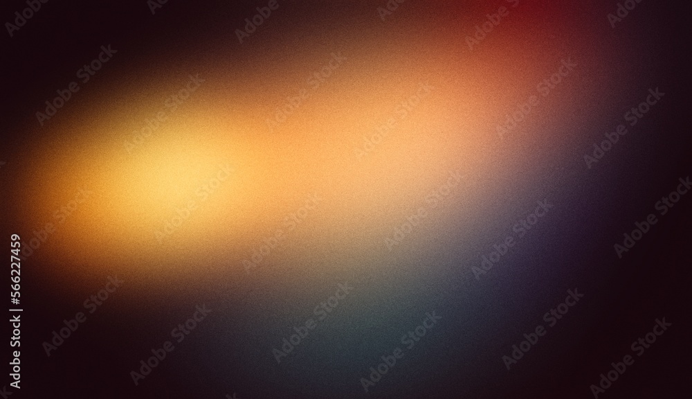 Light yellow and blue pastel colors with gradient texture for web banner and hot sale. Abstract color gradient background, film grain texture, blurred orange gray white free forms on black. - obrazy, fototapety, plakaty 