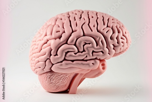 Side view of an intelligent brain