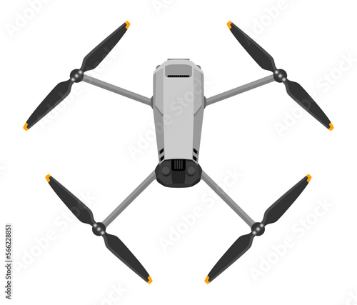 Drone in top view - Unmanned aerial vehicle