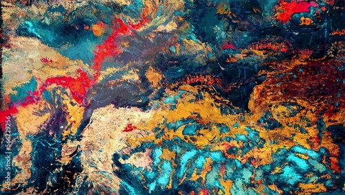 Floating Data Gold Textures in looping 4K stream