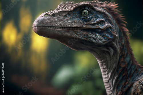 Velociraptor illustrations. Generative AI © Putrasatria