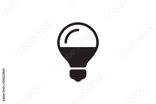 Led lamp icon energy economy technology. Electric bulb power modern innovation. Smart home vector sign.