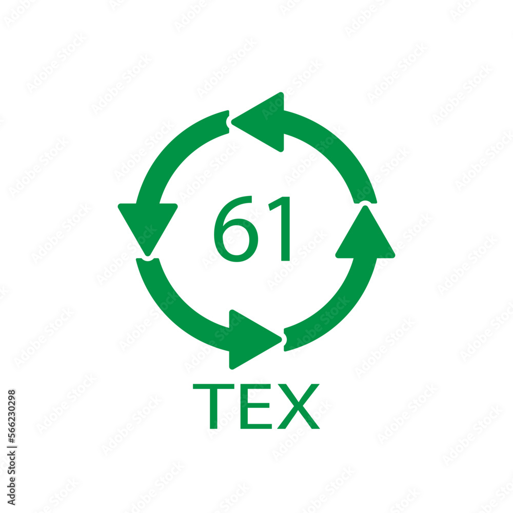 Bio matter organic material recycling code 61 TEX. Vector illustration Bio matter organic material recycling code 61 TEX. Vector illustration
