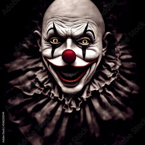 Portrait of a creepy clown....