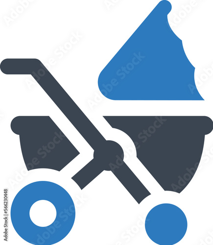 Baby stroller icon