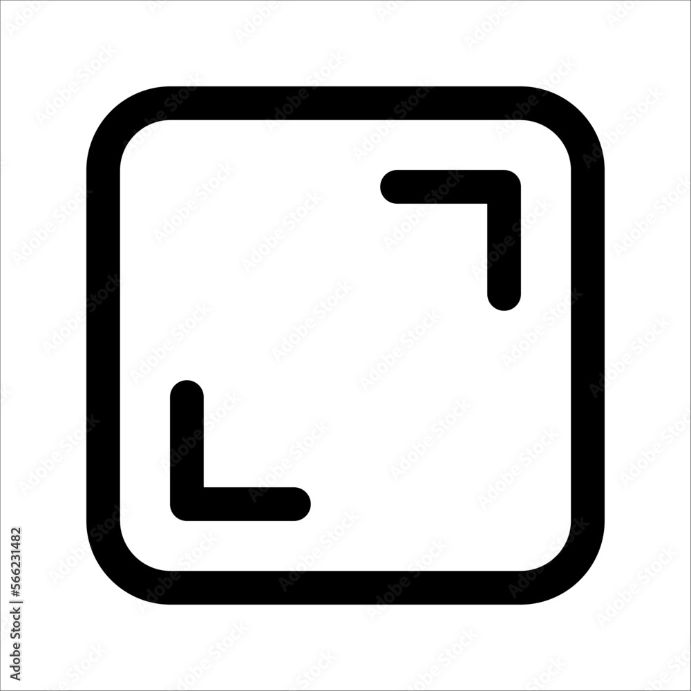 Full screen icon, Expand to full screen sign and symbol. Arrows symbol. vector illustration on white background Full screen icon, Expand to full screen sign and symbol. Arrows symbol. vector illustration on white background