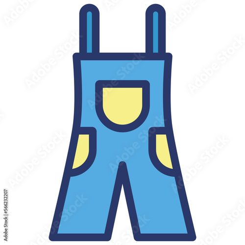 overall clothes icon illustration
