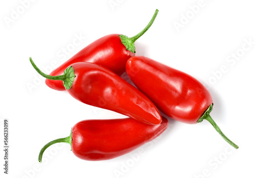 piri piri red hot peppers isolated