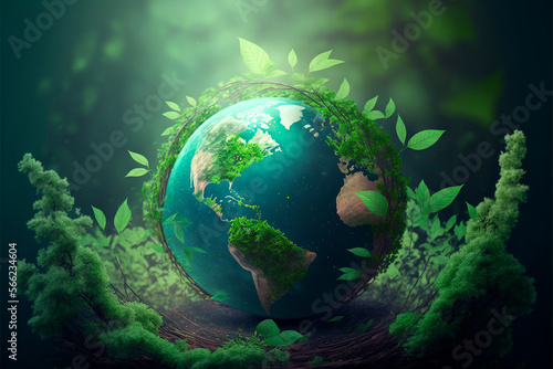 World environment and earth day concept with globe 