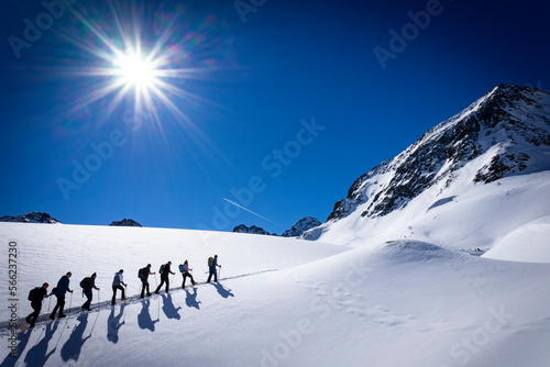Canvas-taulu Pitztalgletscher Seilschaft