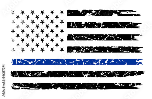 Back The Blue Thin Blue Line American Flag Police Support