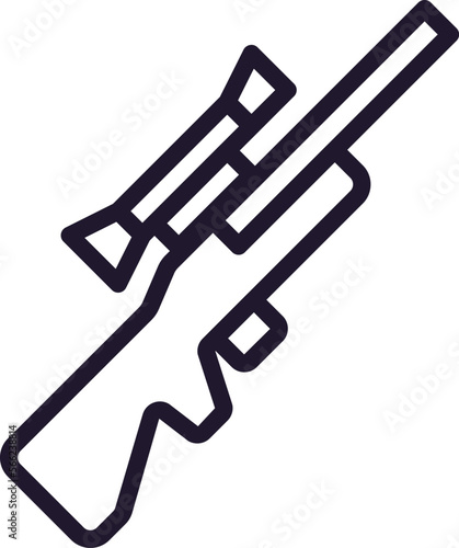 Army line icon on white background
