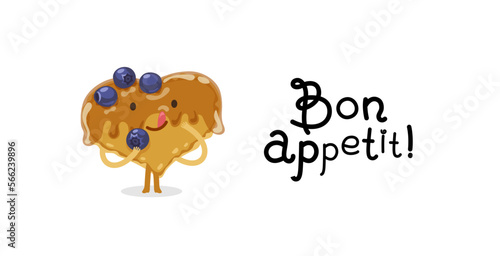 Valentines Sweet Pancake Bon Appetit