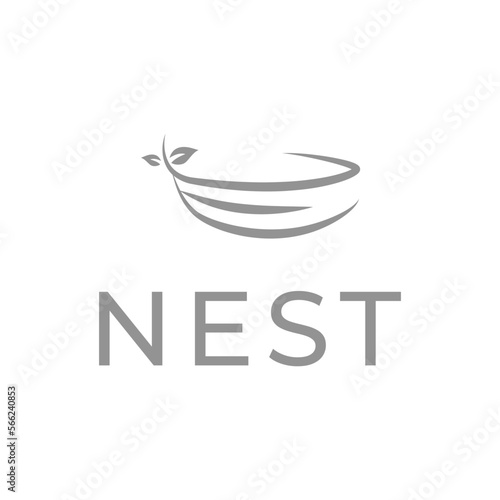 bird nest hipster vintage logo vector icon illustration
