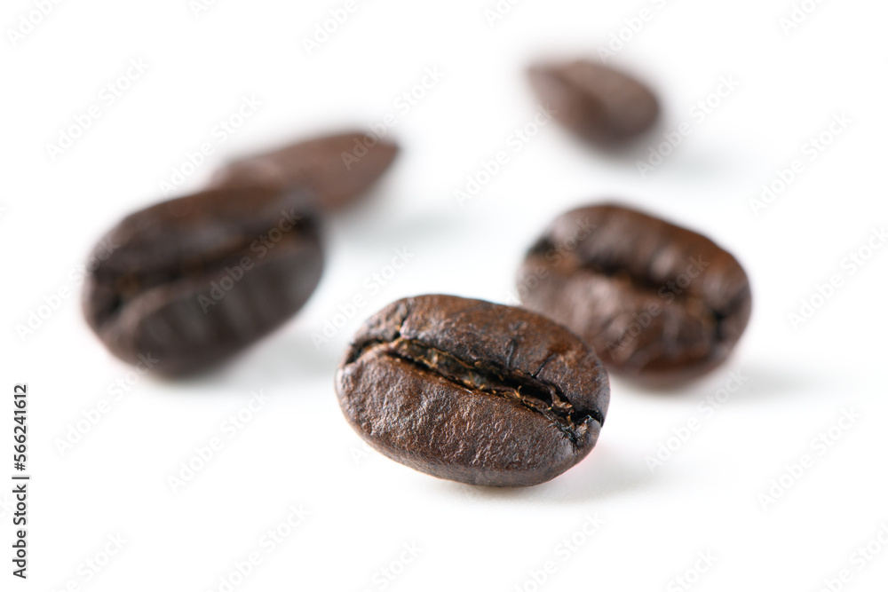 Closed up of coffee bean isolated on white background, Closed up of coffee bean isolated on white background,