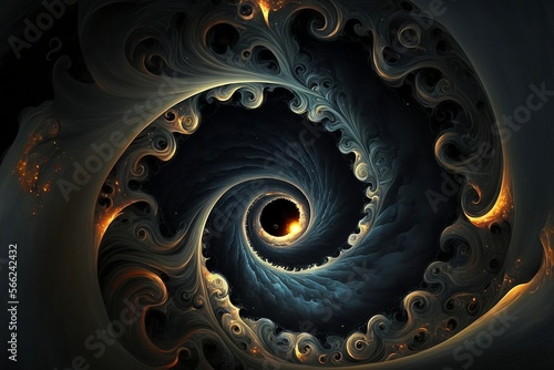 Swirling fractal black hole