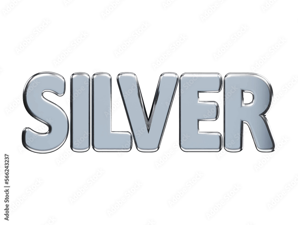Silver text effect 3d rendering vector illustration Silver text effect 3d rendering vector illustration