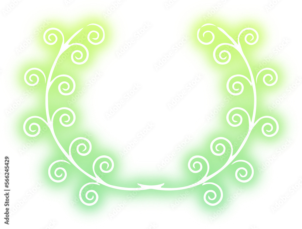 Set of wreath design neon