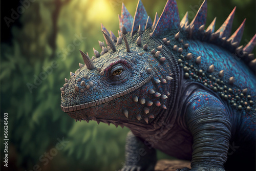 Ankylosaurus illustrations. Generative AI