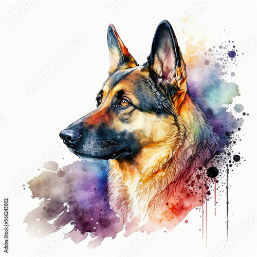German shepherd. Portrait of a german shepherd dog. Dog portrait