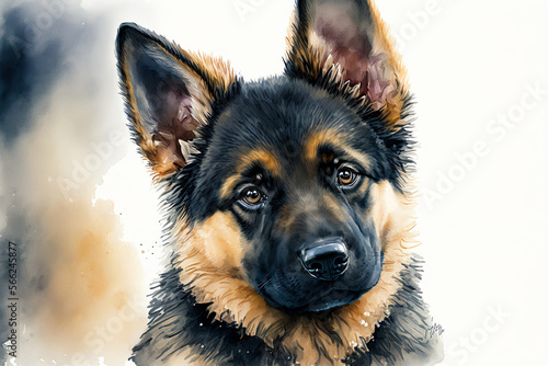 German shepherd puppy. Portrait of a german shepherd dog. Dog portrait